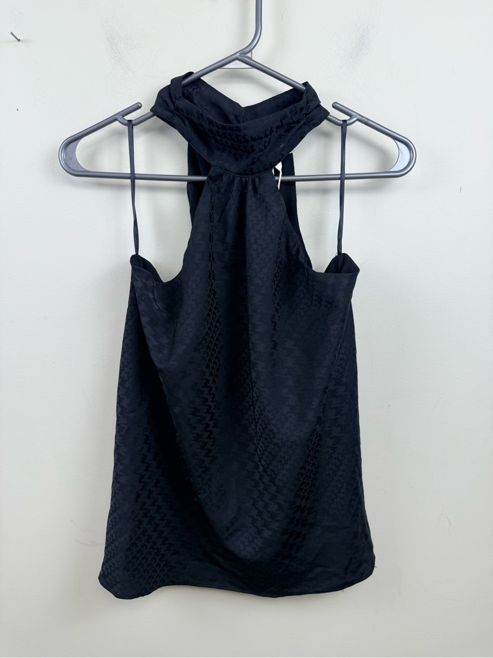 Heartloom x Anthropologie black satin halter neck top large
